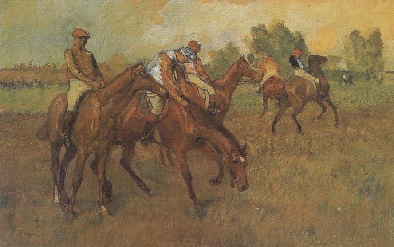 Edgar Degas Before the race